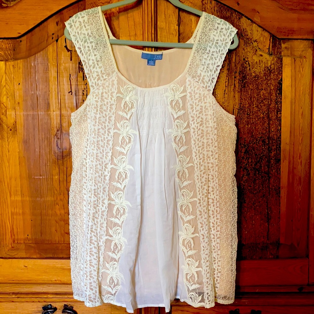 Anthropologie Lil Cotton and Lace Tunic